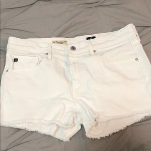 AG WHITE JEAN SHORTS PIXIE CUT OFF SIZE 30